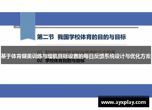 基于体育健美训练与增肌目标设置的每日反馈系统设计与优化方案